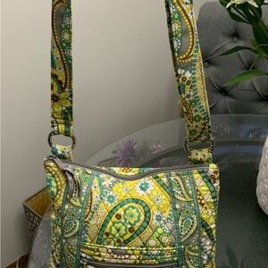 Vera Bradley yellow Floral cross body purse